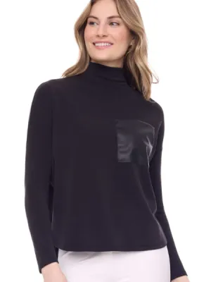 Tyler Madison Belinda Mock Neck Top