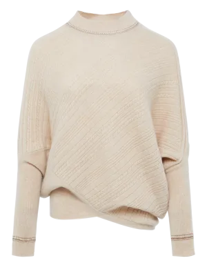 YAYING Cashmere Batwing Sleeves Twilled Sweater